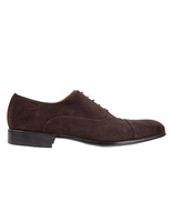 Dublin Oxford Shoes Suede Leather Rubber Sole Dark Brown