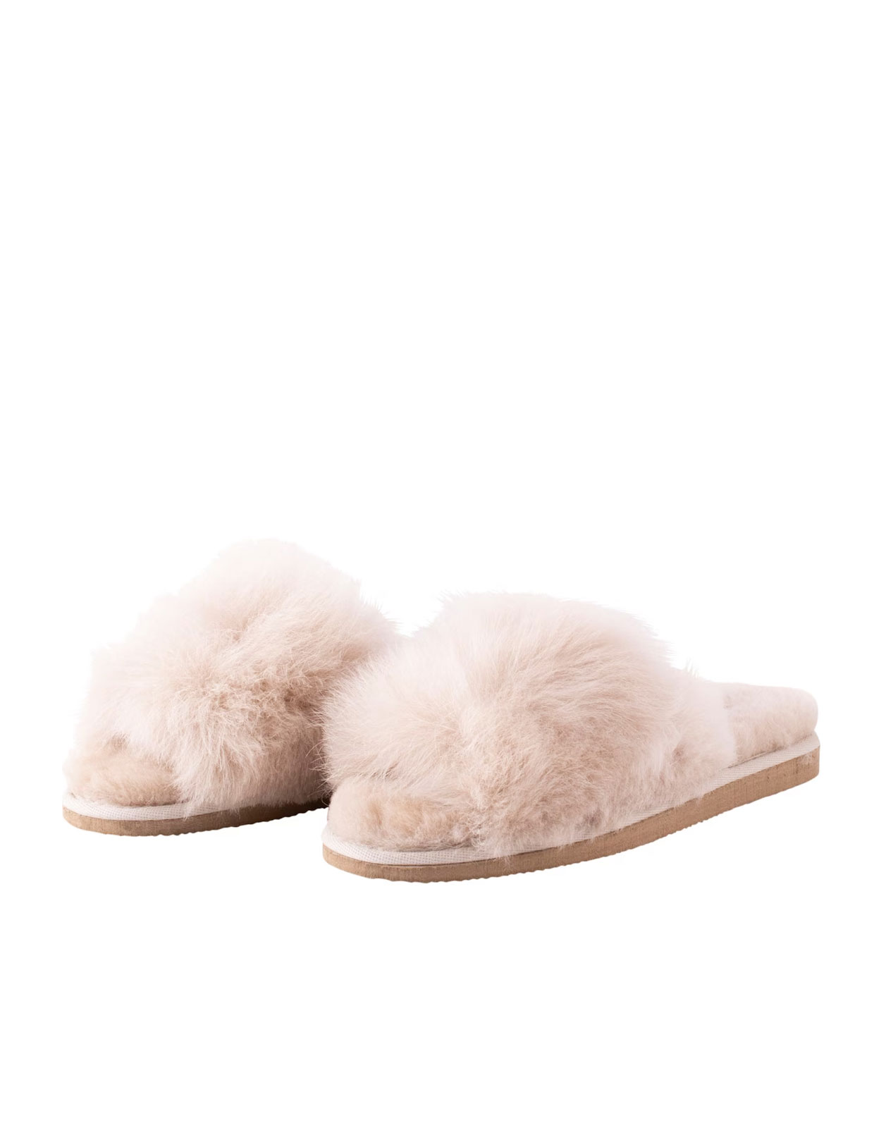 Tessan Tofflor Fårskinnspäls Beige