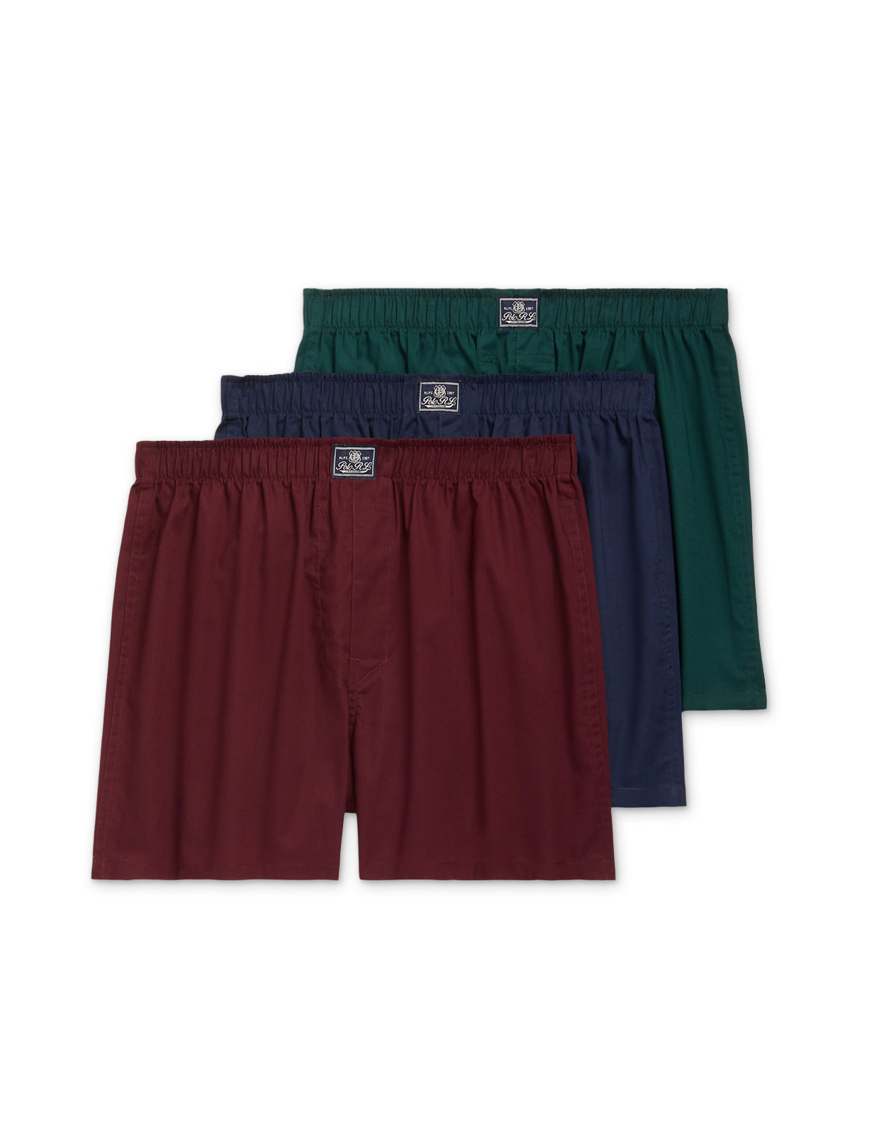 Boxershorts 3-Pack Vinröd/Navy/Grön