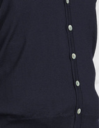 Väst Finstickad Merinoull Navy XL