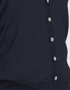 Väst Finstickad Merinoull Navy M