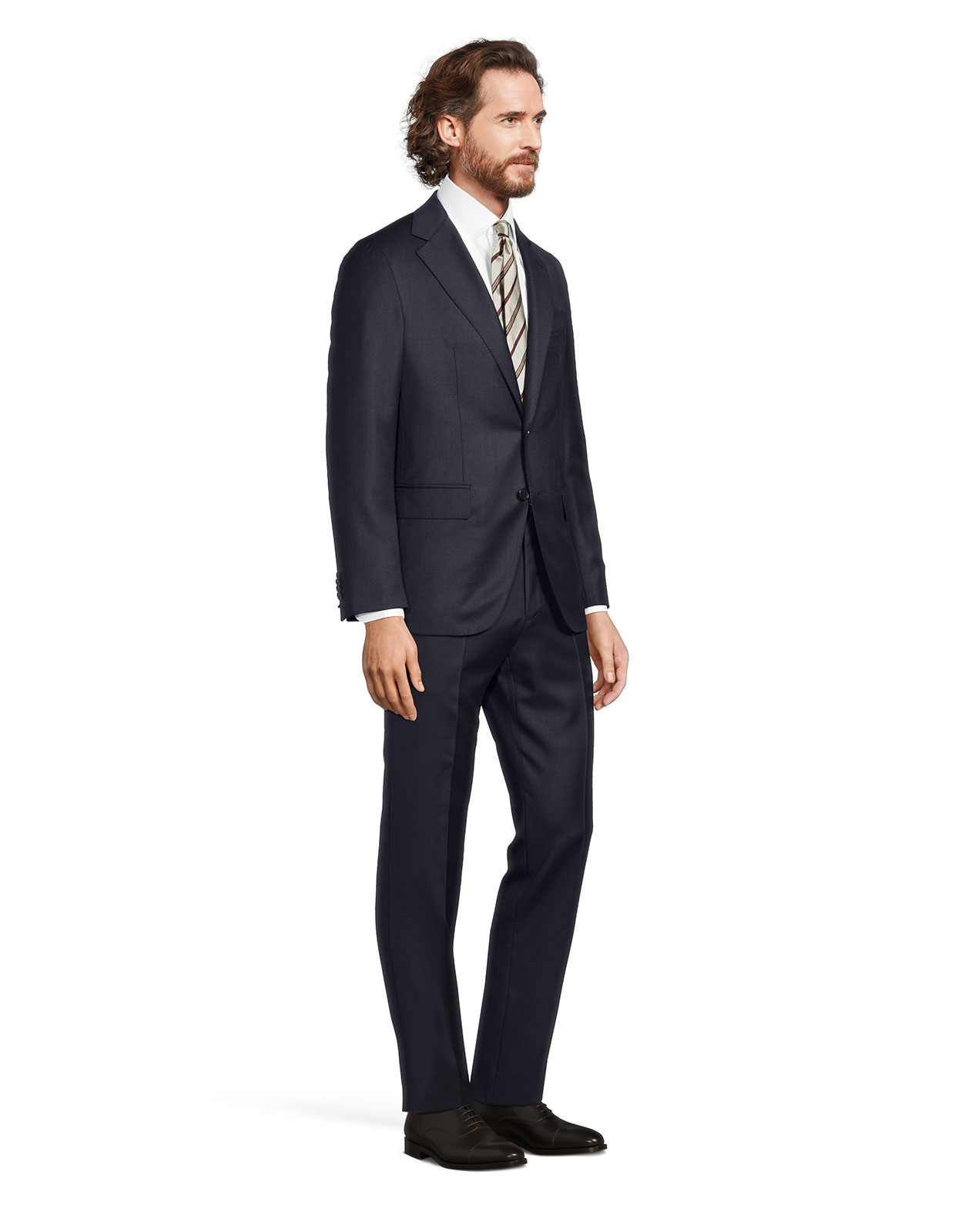 Aida Timeless Connoisseur Wool Suit Navy Blue Stl 48