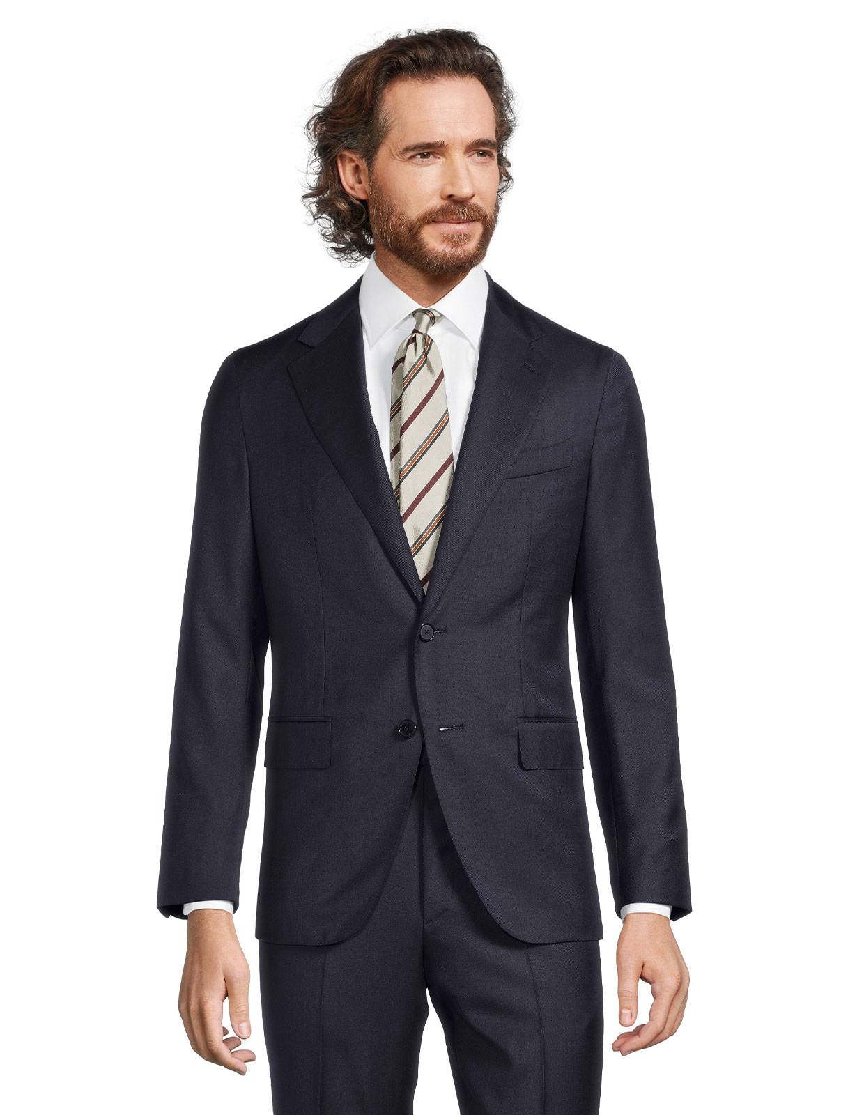 Aida Timeless Connoisseur Wool Suit Navy Blue