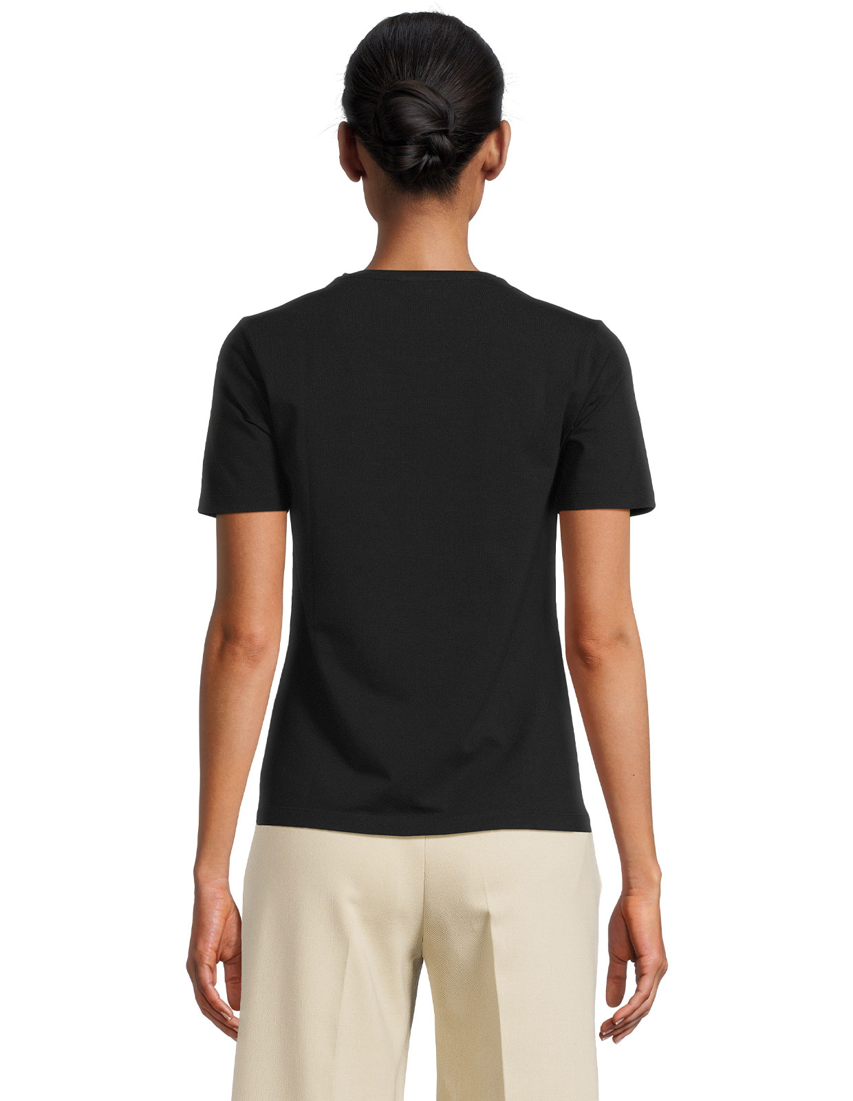 Samina Cotton Jersey T-Shirt Svart Stl M
