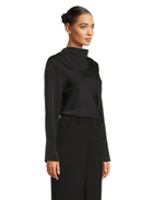 Ayumi Blus Siden Svart