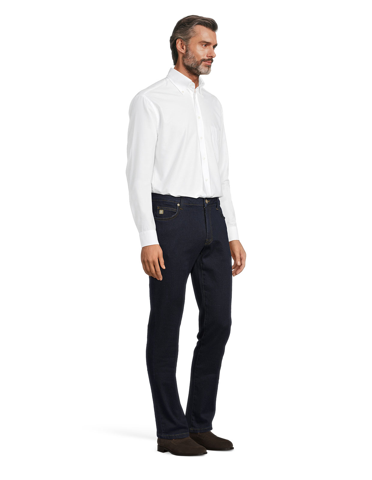 Regular Fit Oxford Skjorta Vit