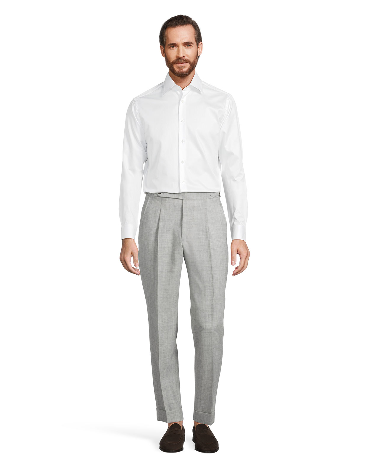 Slim Fit Skjorta Bomull White Stl 43