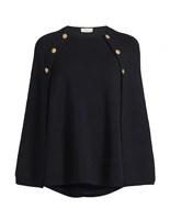 Mary Poncho Merinoull Navy