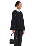 Mary Poncho Merinoull Navy L