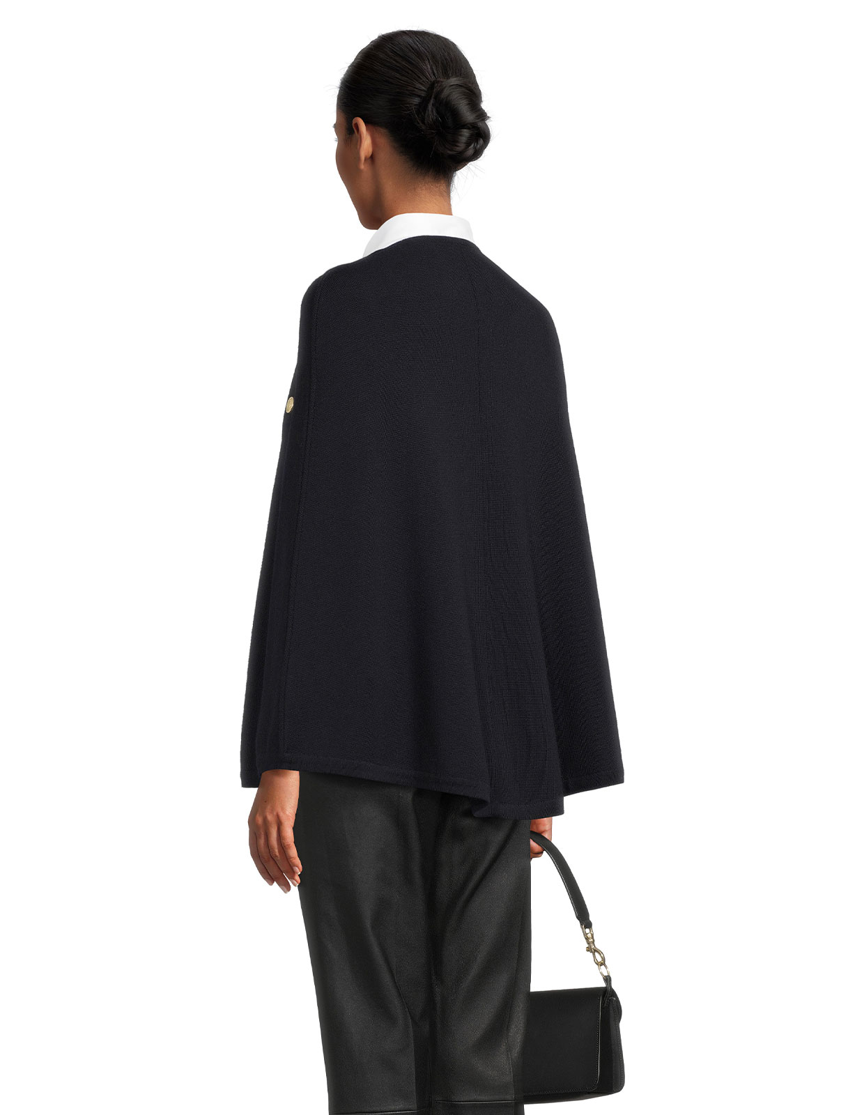 Mary Poncho Merinoull Navy L