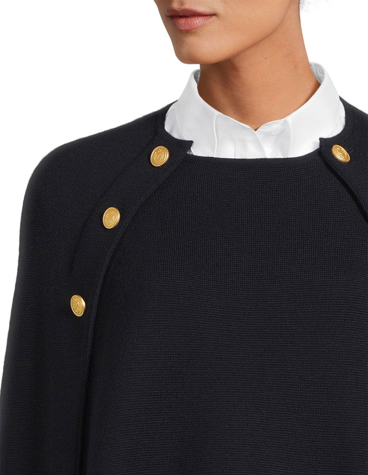 Mary Poncho Merinoull Navy L