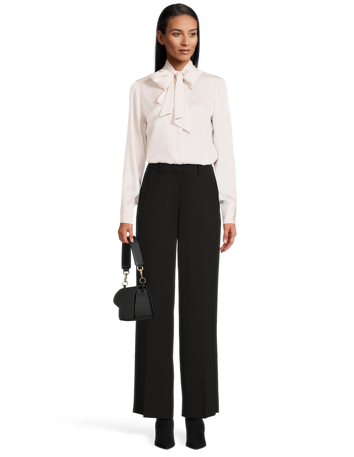 Ingrid Trousers Front Zip Black Stl 42