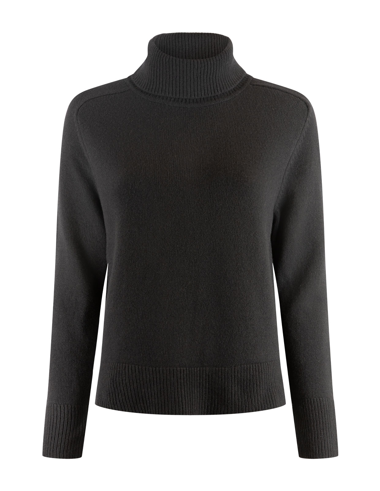 Polotröja Ull/Cashmere Svart Polotröja Ull/Cashmere Svart