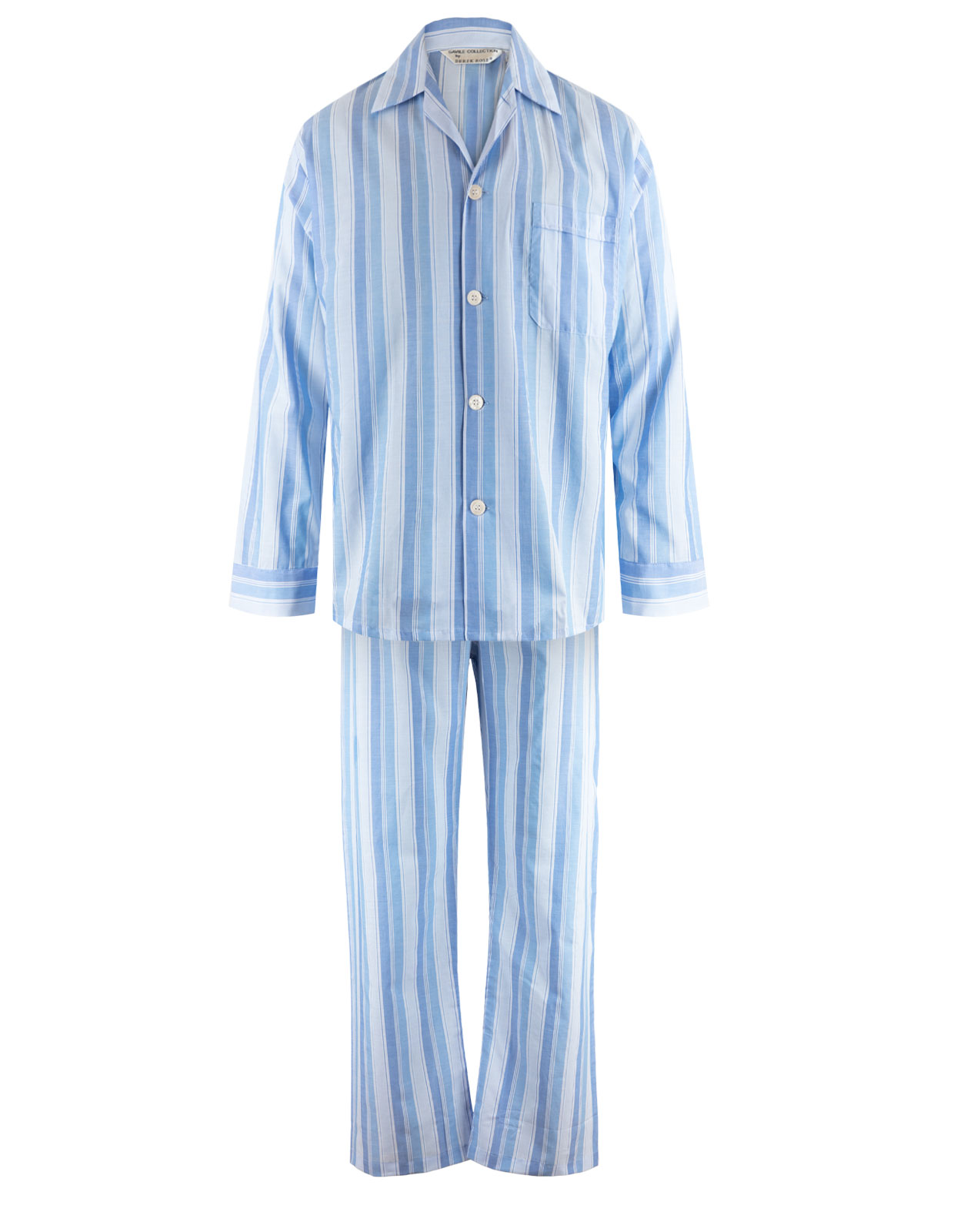 Saville Pyjamas Blå / Vit Stl 48