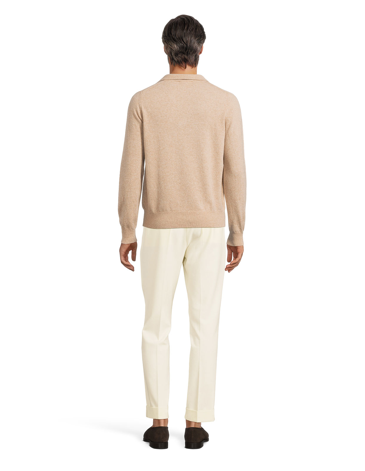 Open Polo Tröja Ull/Cashmere Beige
