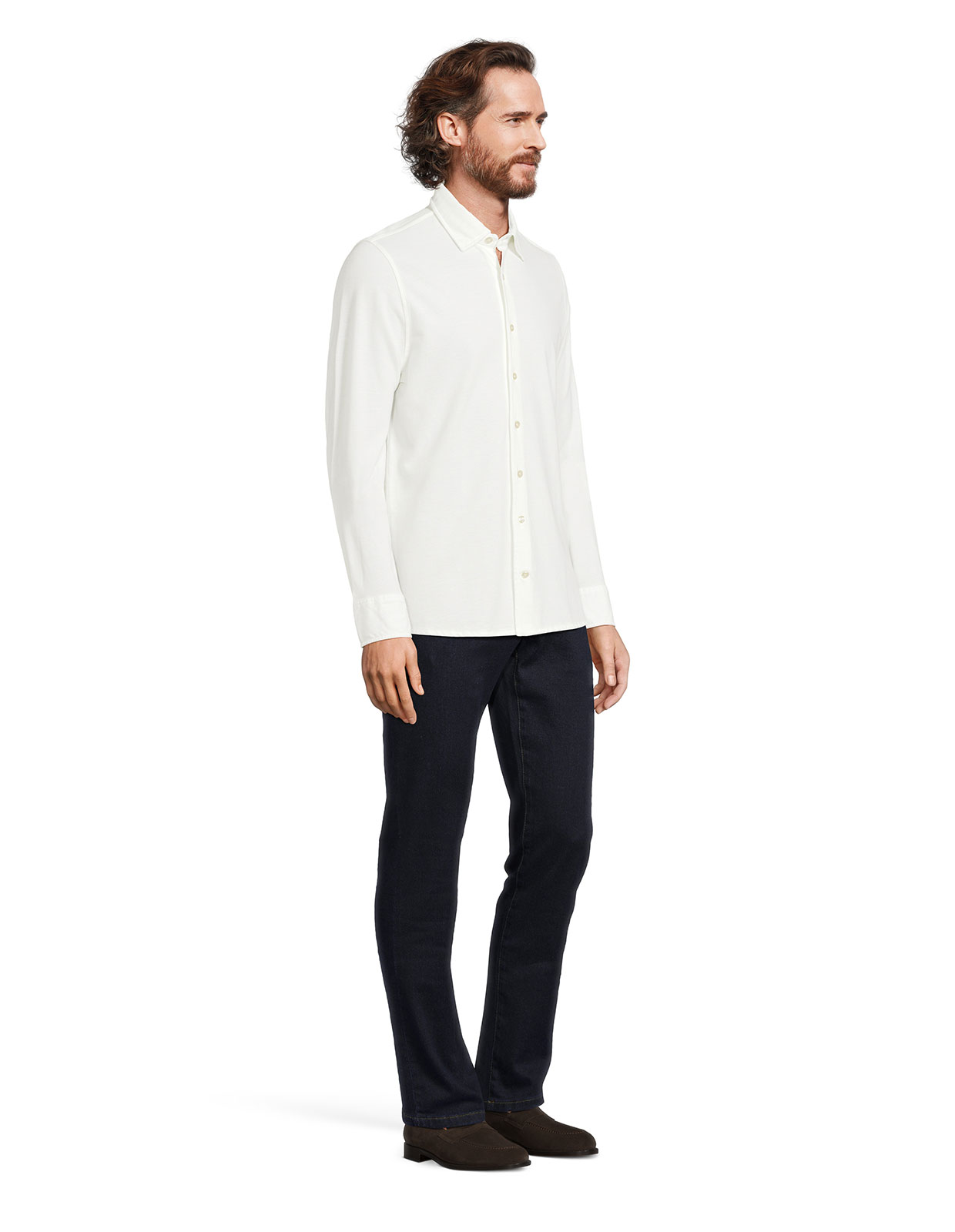 Shirt Cotton Pique Ecru Stl XXL
