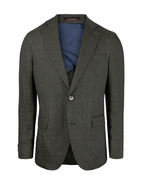 Ferry Regular Linen Jacket Green Leaf