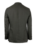 Ferry Regular Linen Jacket Green Leaf