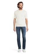 T-shirt Finstickad Bomull Benvit XXL