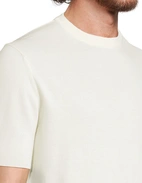 T-shirt Finstickad Bomull Benvit XXL