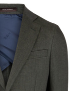 Ferry Regular Linen Jacket Green Leaf