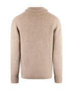 Unsworth Cardigan Lammull Ljusbeige