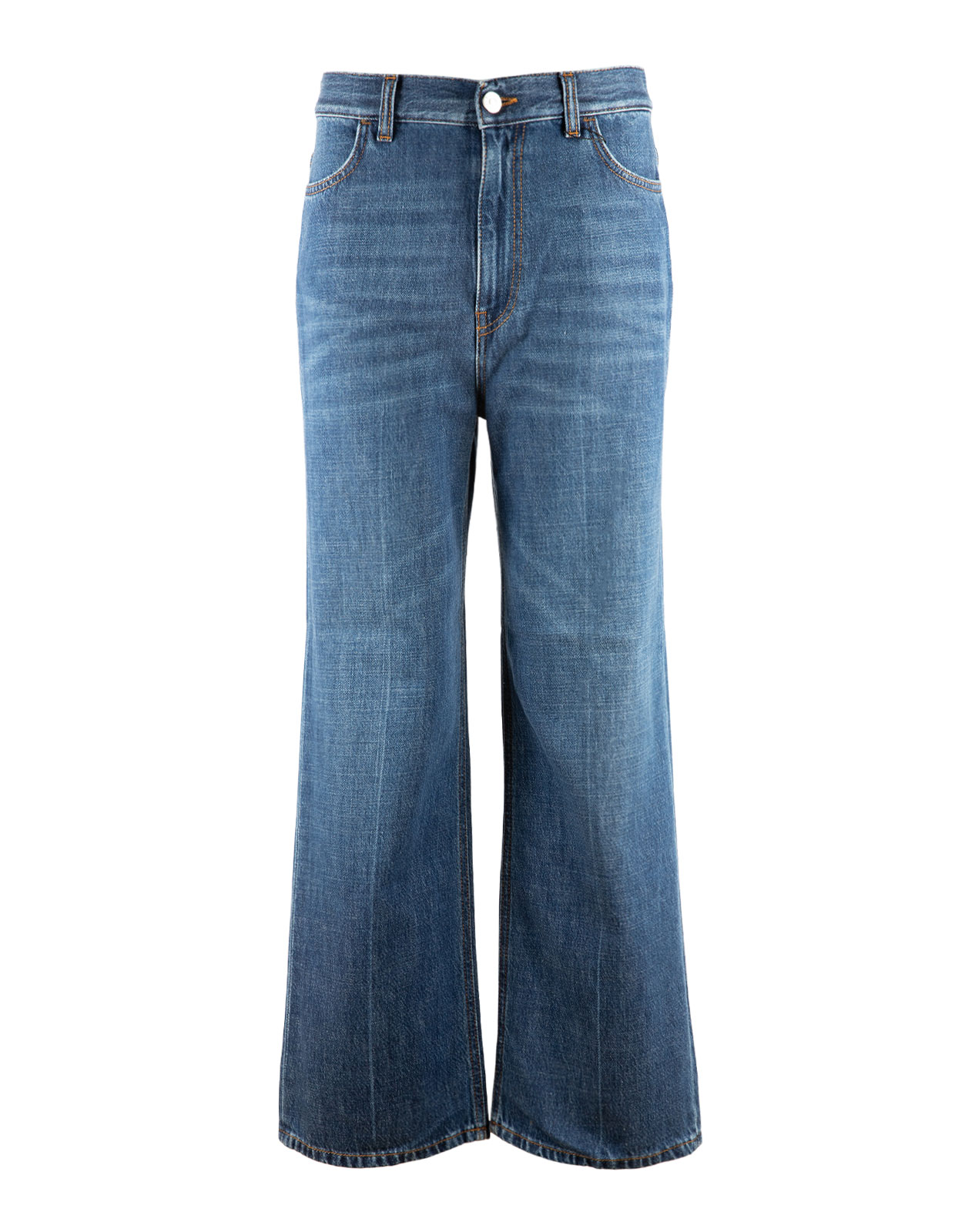 Mini Culotte Jeans Blå