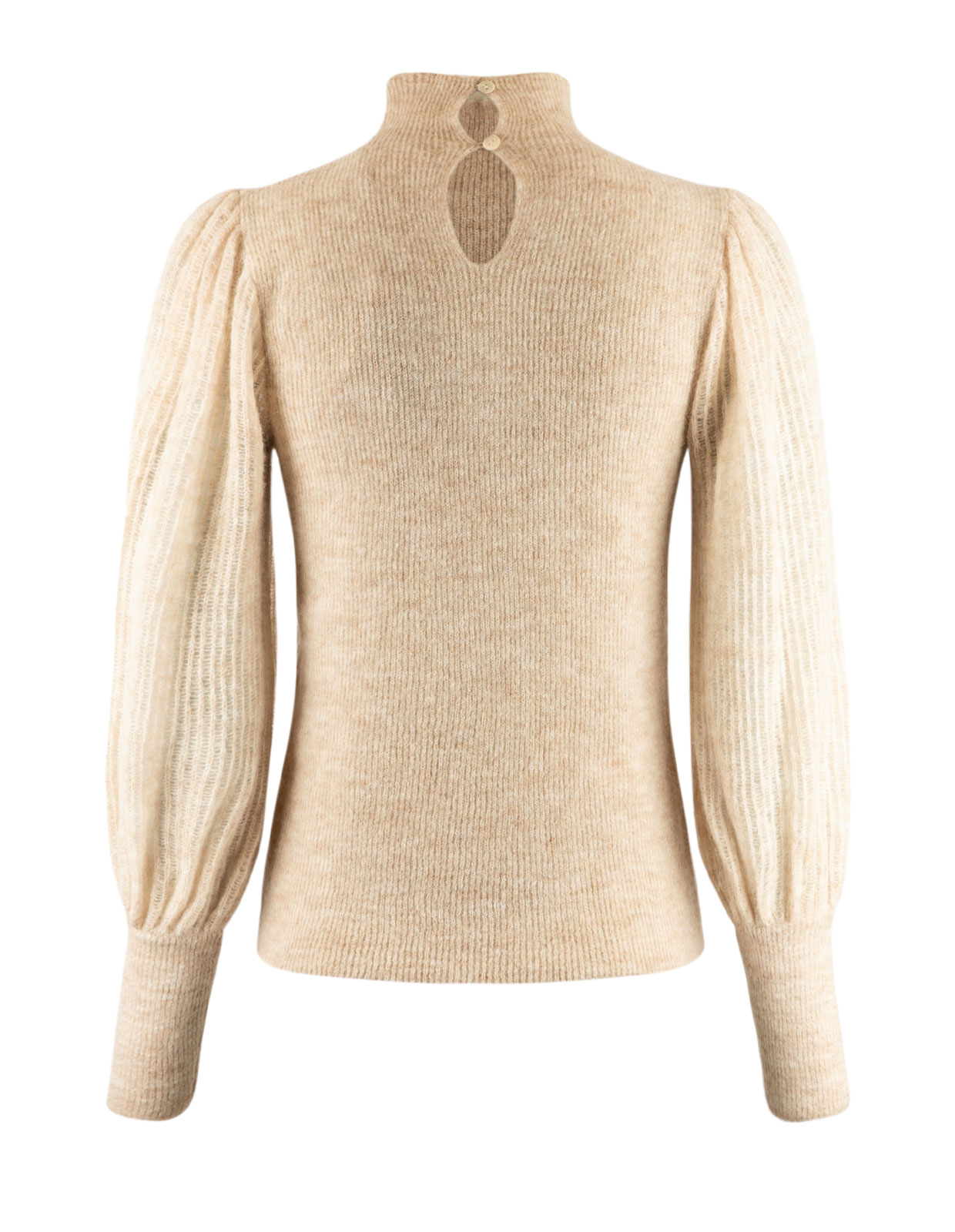Mock Neck Tröja Beige