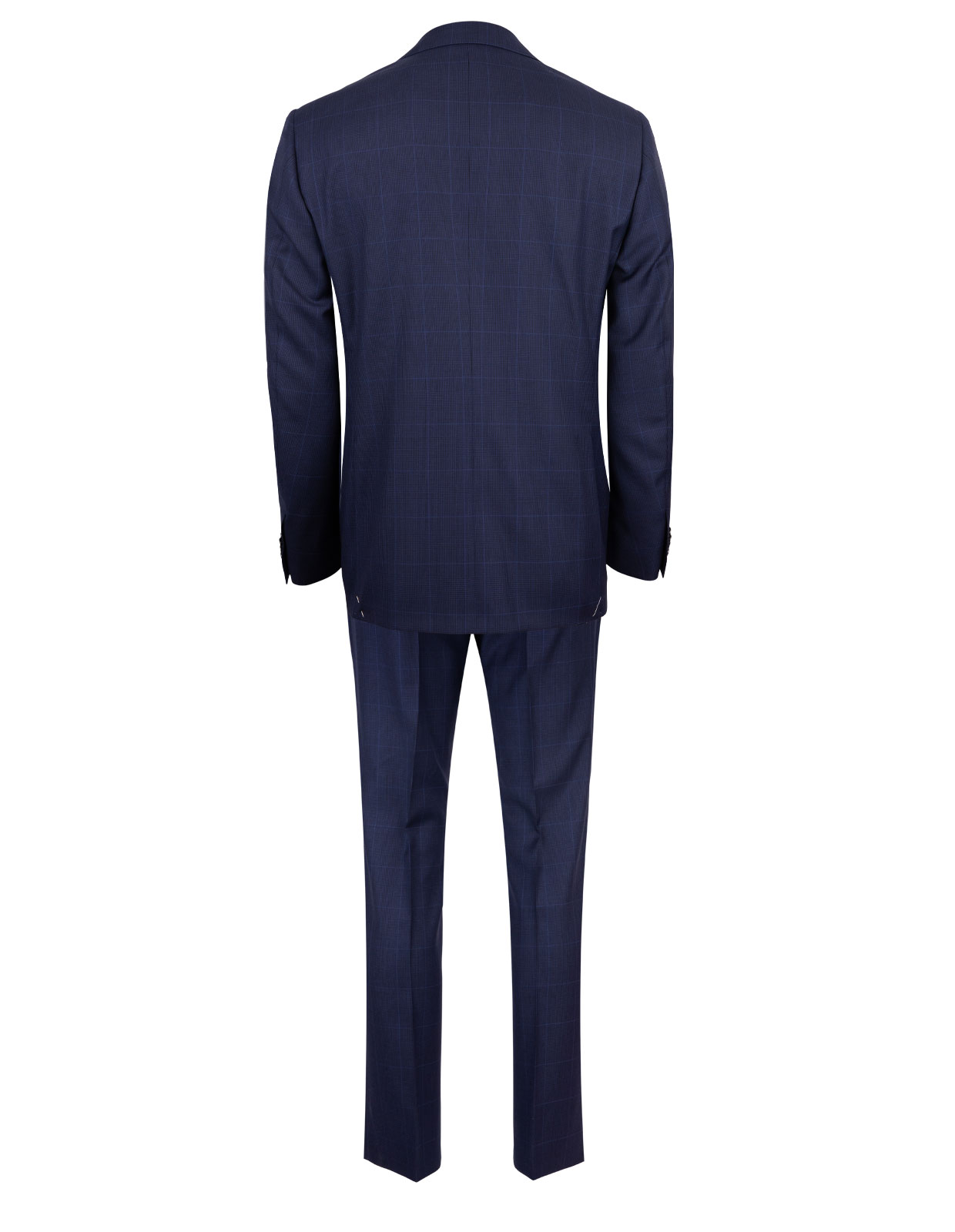 Leader 7268 Wool Suit Blue Check