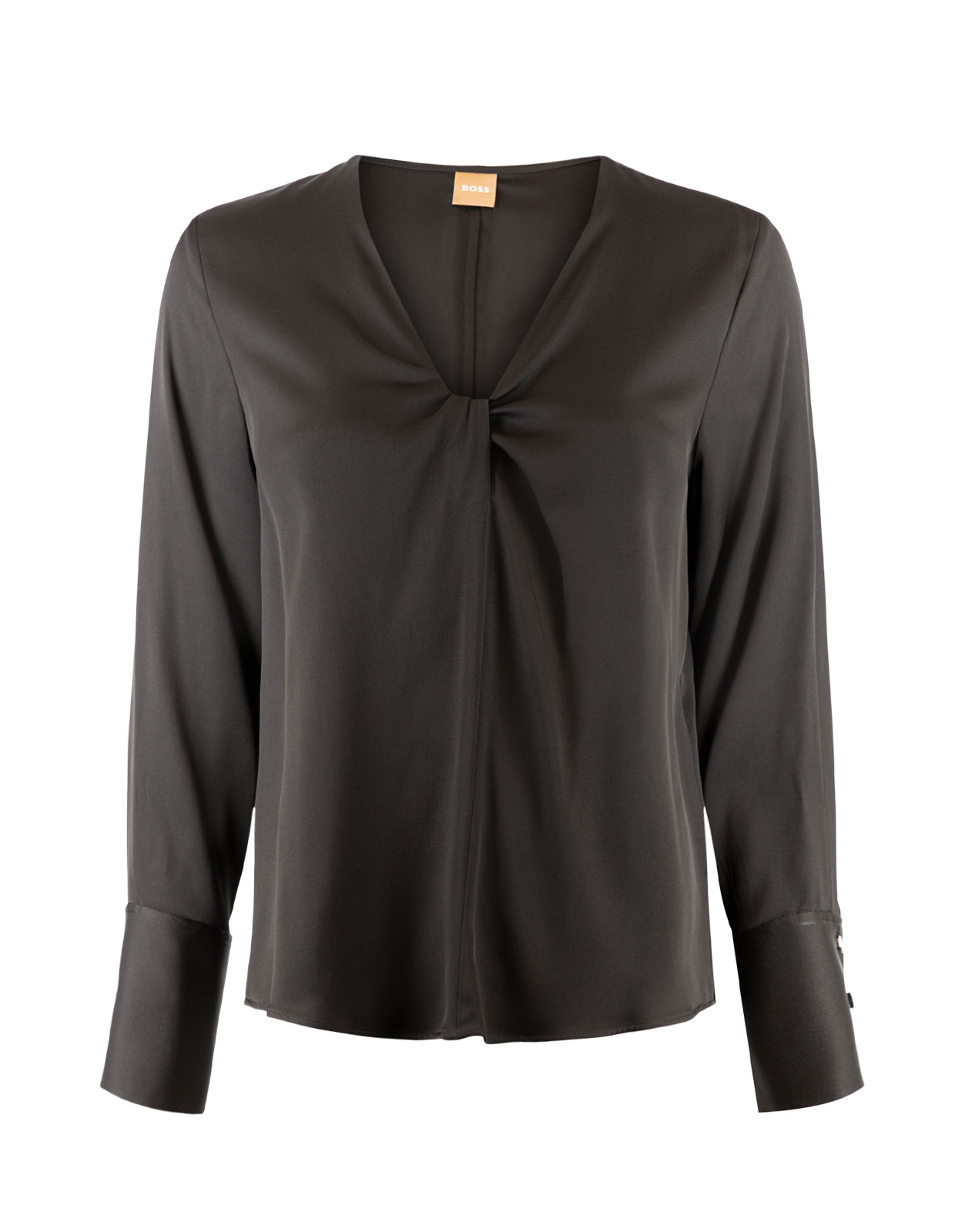 Bidinta Blus Siden Svart