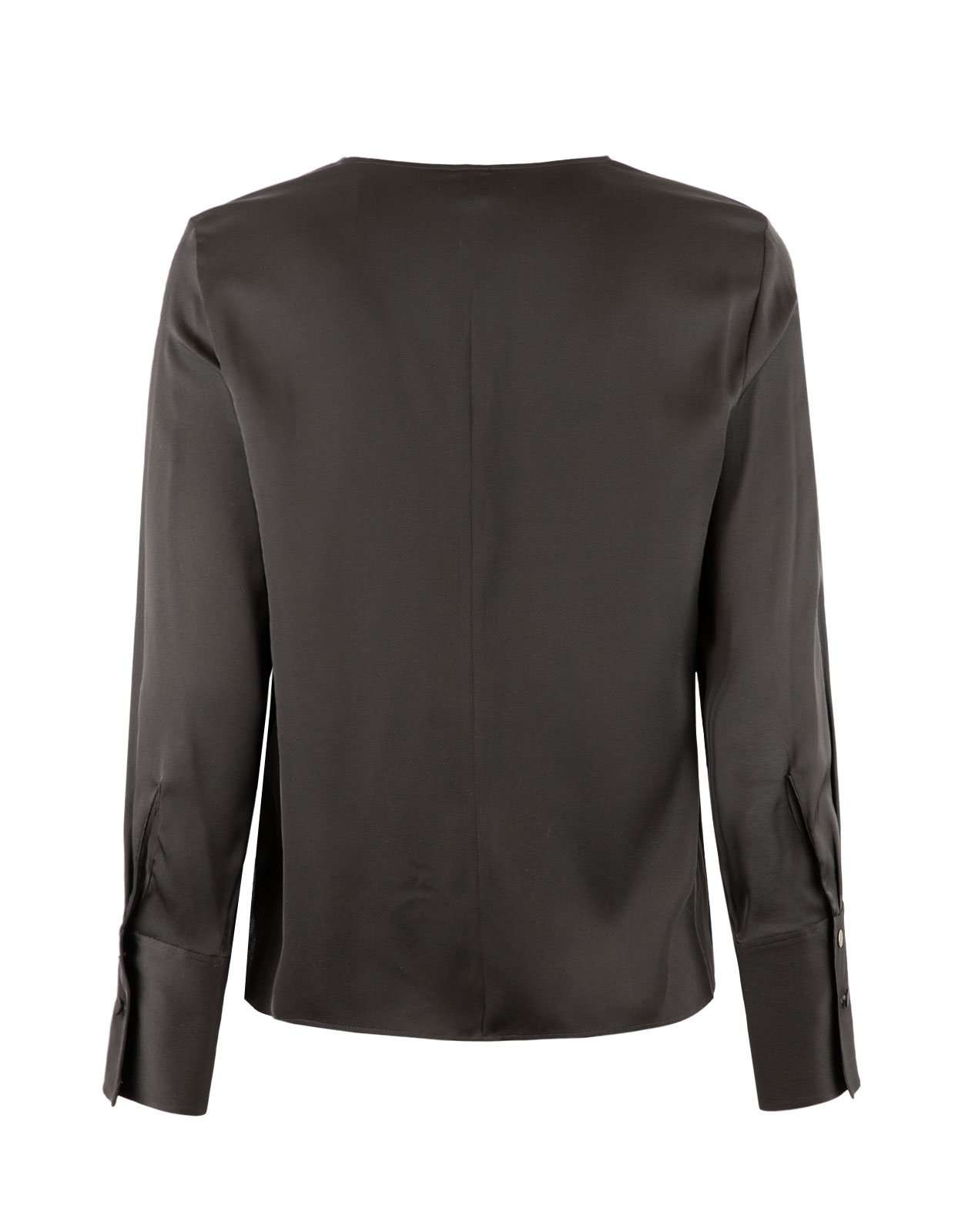 Bidinta Blus Siden Svart