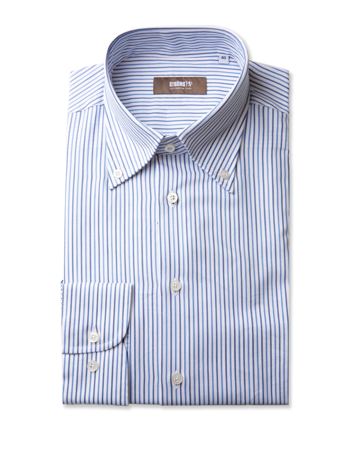 Slim Fit Skjorta Blå/Vit/Navy Slim Fit Skjorta Blå/Vit/Navy