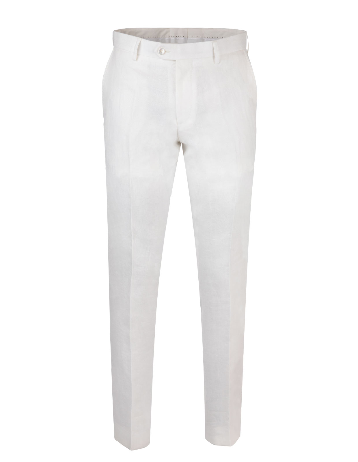 Diego Regular Linen Trouser White Stl 46