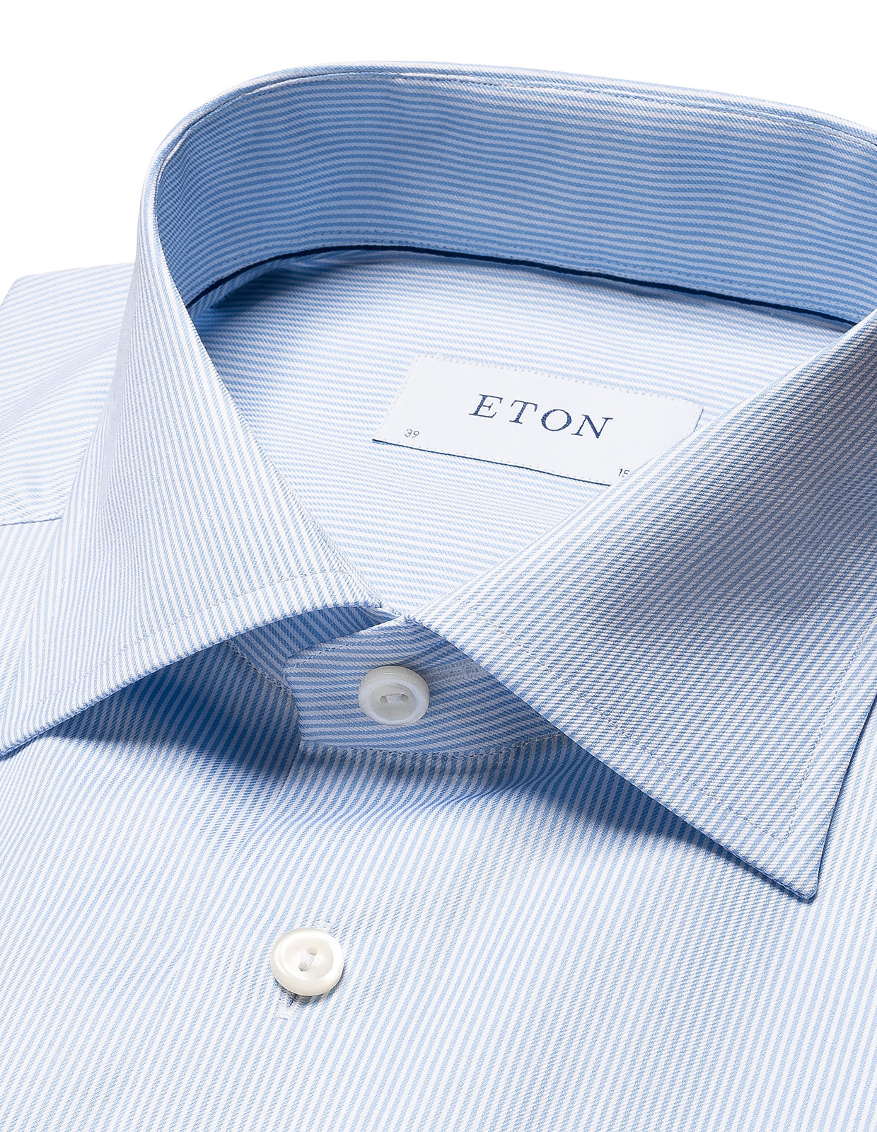 Slim Fit Skjorta Blå/Vit