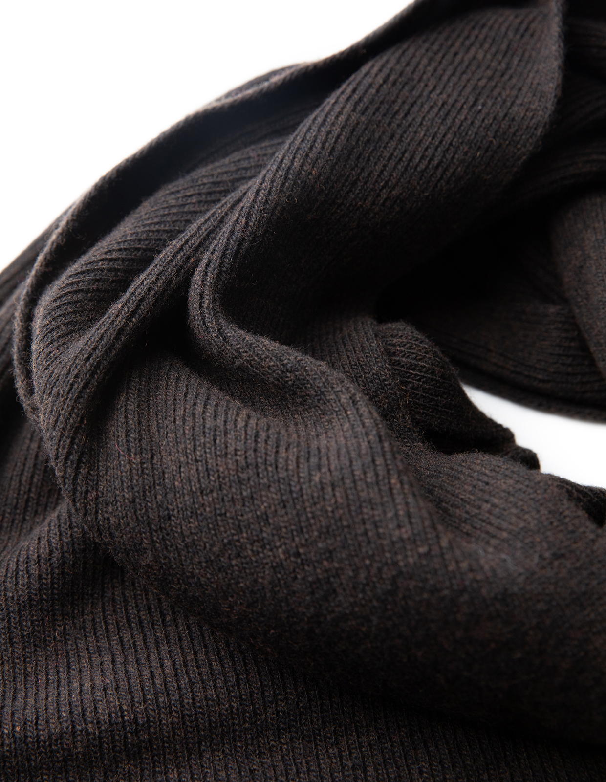 Scarf Merinoull/Cashmere Mörkbrun