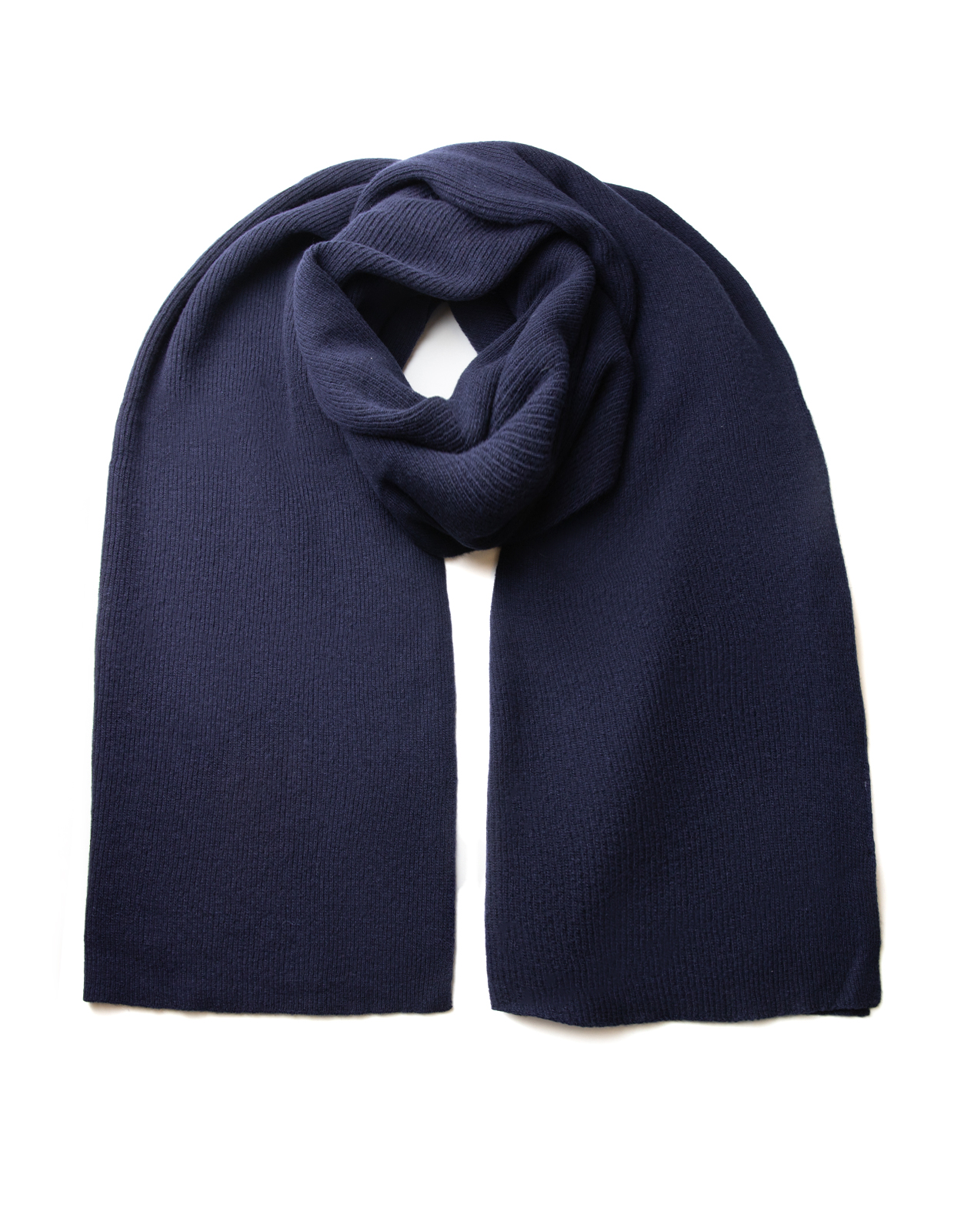 Scarf Merinoull/Cashmere Marinblå
