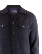Ferndale Stickad Overshirt Ull Navy