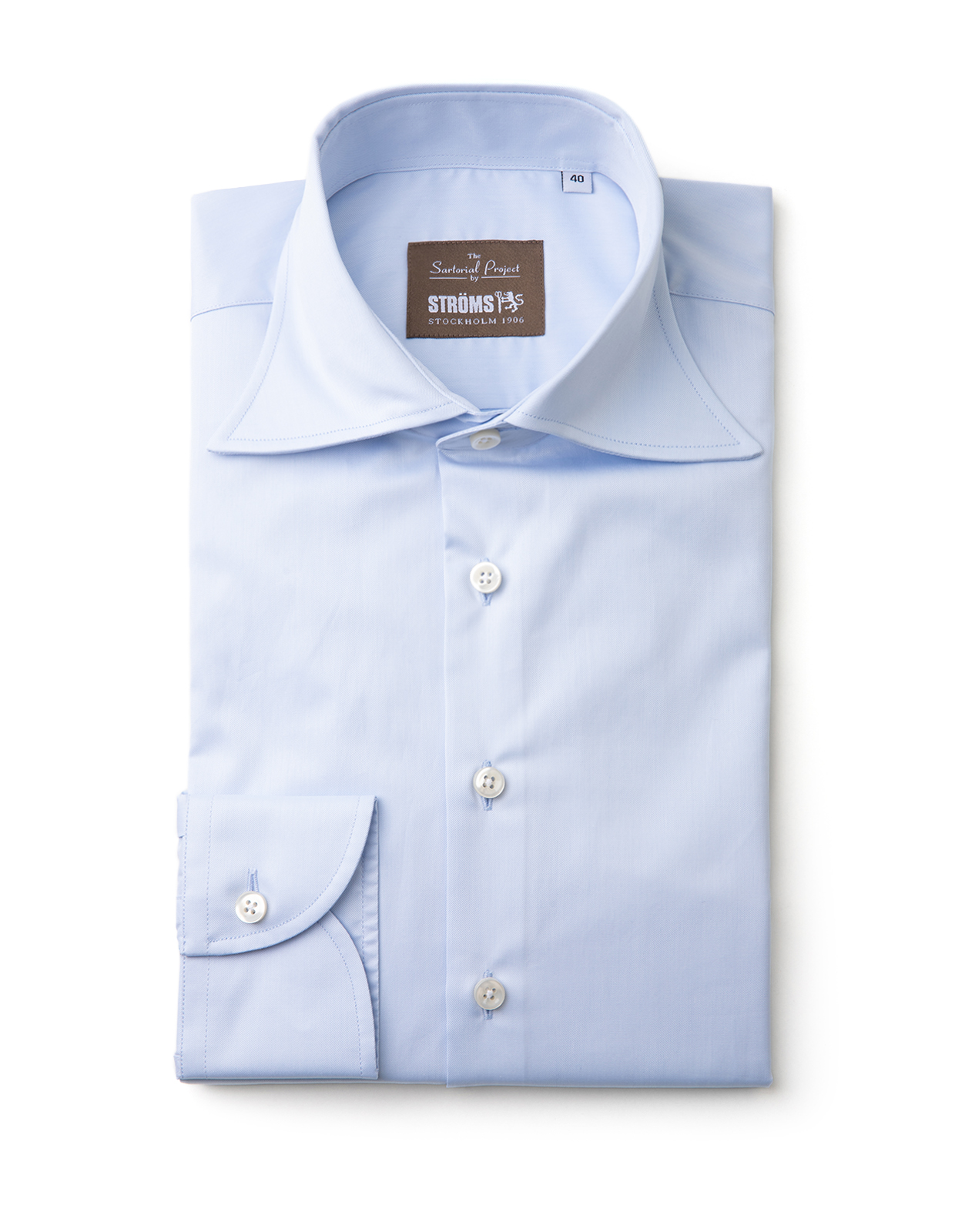 Sartorial Shirt Bomullstwill Ljusblå Stl 41