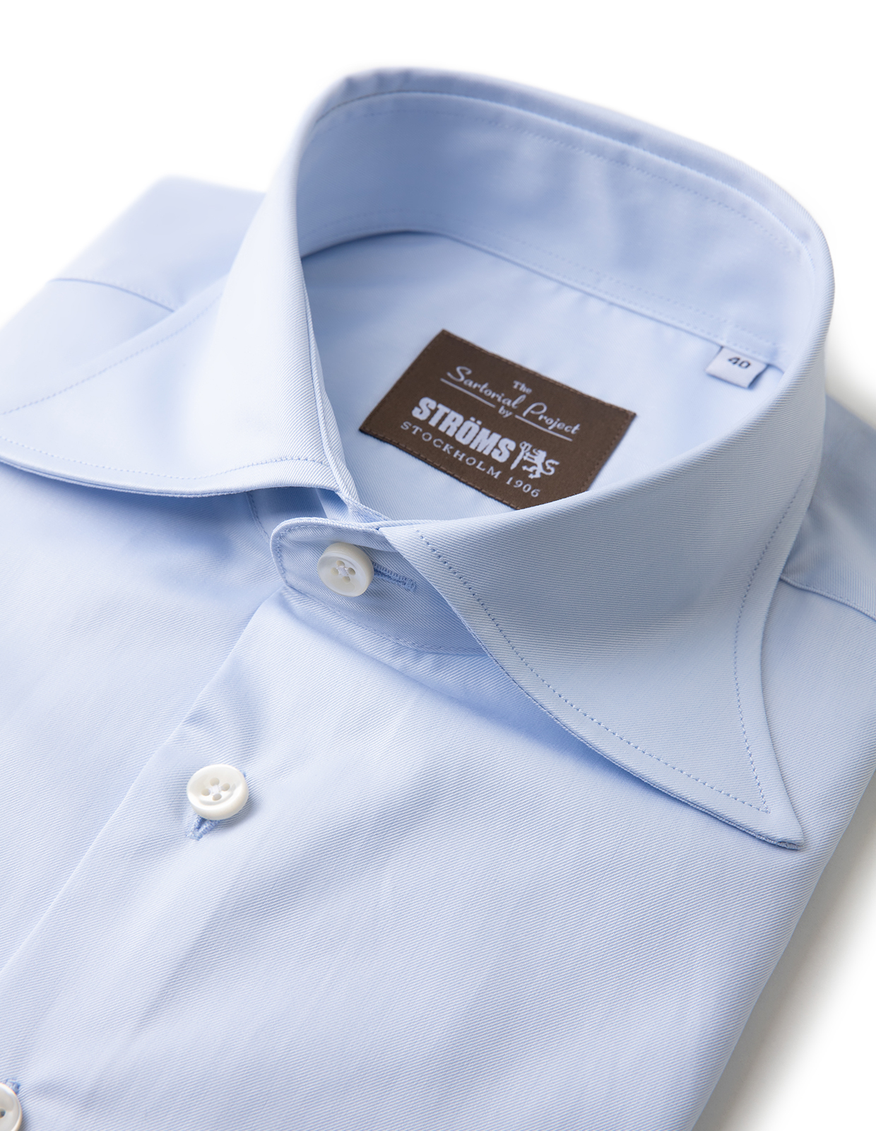 Sartorial Shirt Bomullstwill Ljusblå Stl 41