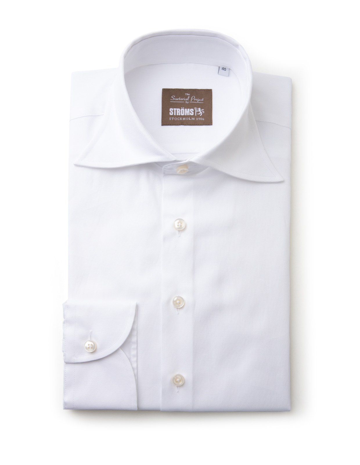 Sartorial Shirt Pinpoint Oxford Vit