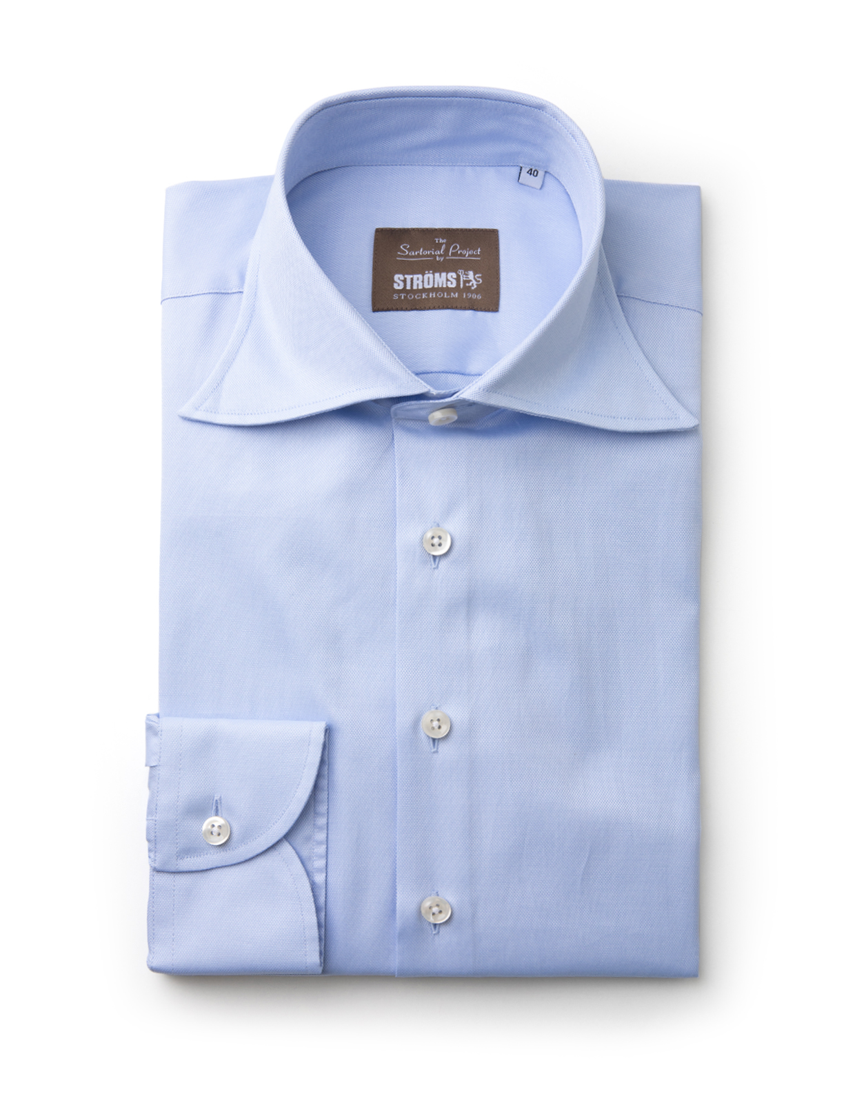 Sartorial Shirt Pinpoint Oxford Ljusblå