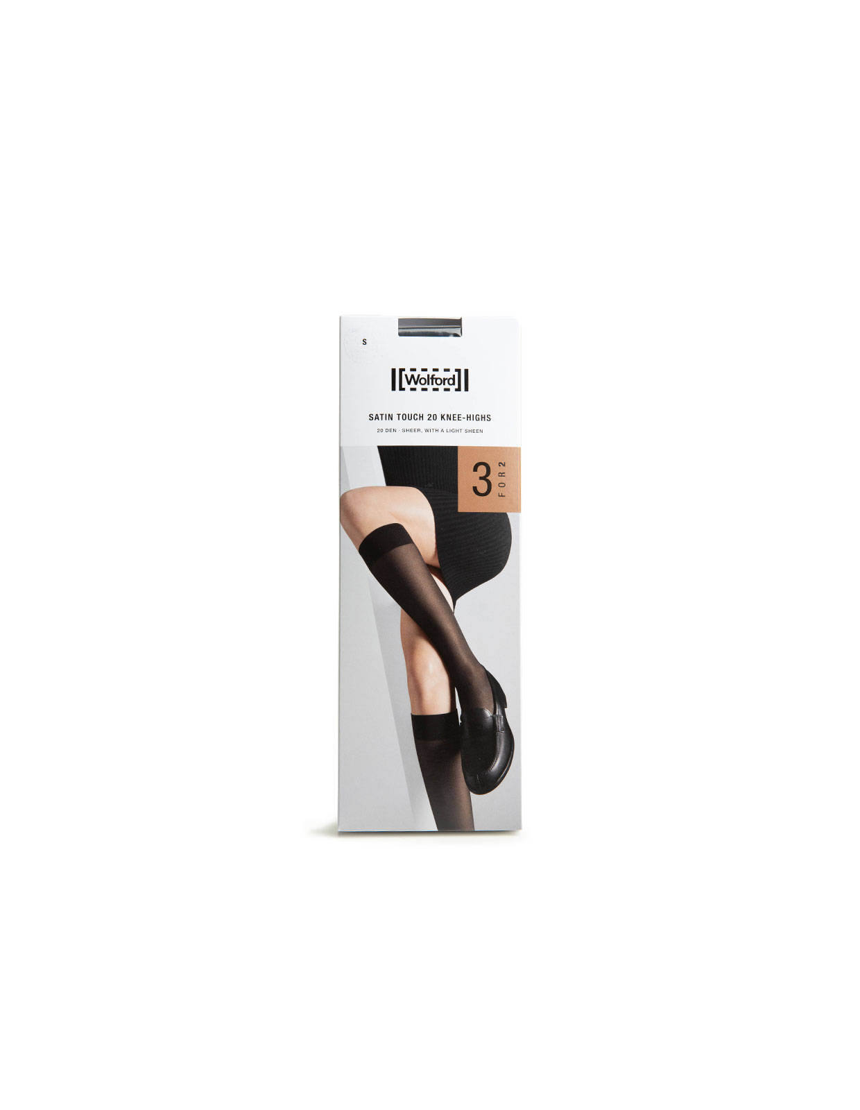 Kneehigh Satin Touch 20 3 pack Svart