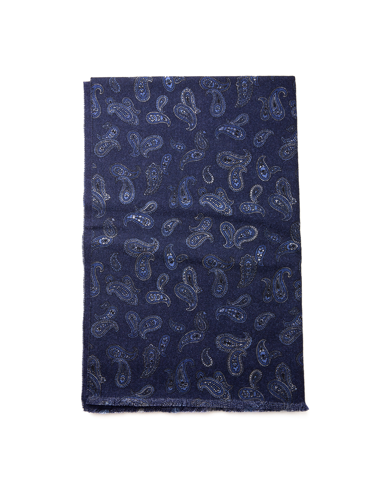 Mönstrad Scarf Ull Marinblå