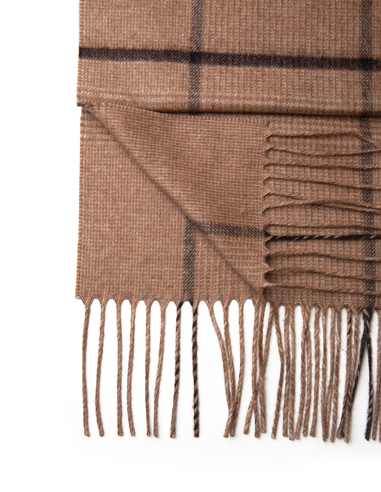 Illinois Scarf Cashmere Brun/Svart