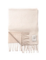 Halsduk Tvåsidig Cashmere Benvit/Beige One Size