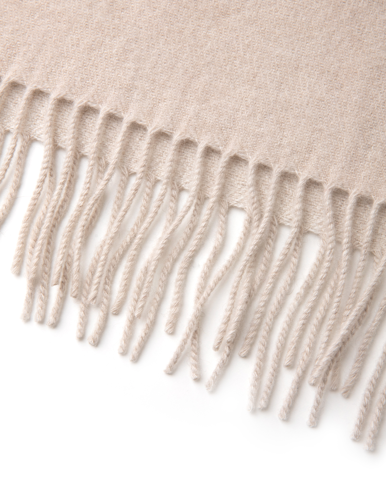 Halsduk Tvåsidig Cashmere Benvit/Beige One Size