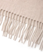 Halsduk Tvåsidig Cashmere Benvit/Beige One Size