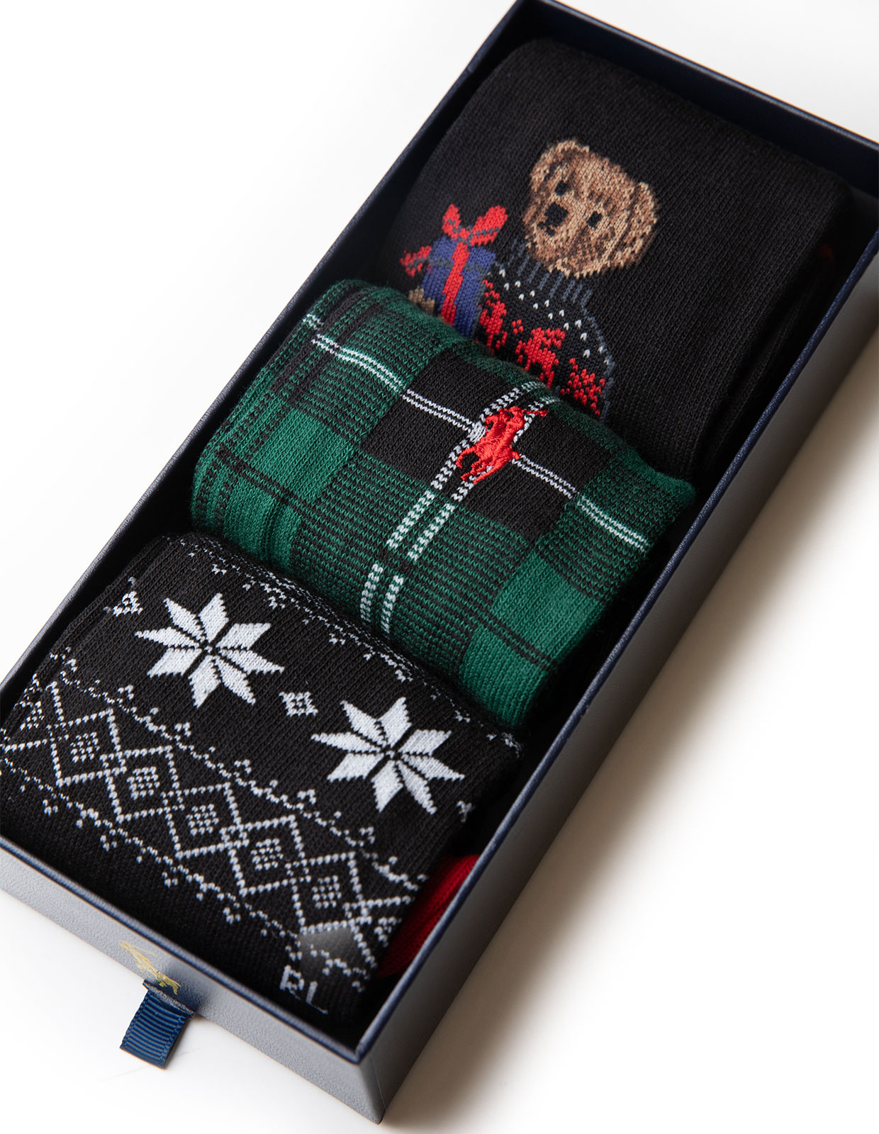 Polo Presentbox Strumpor Bear/Tartan/