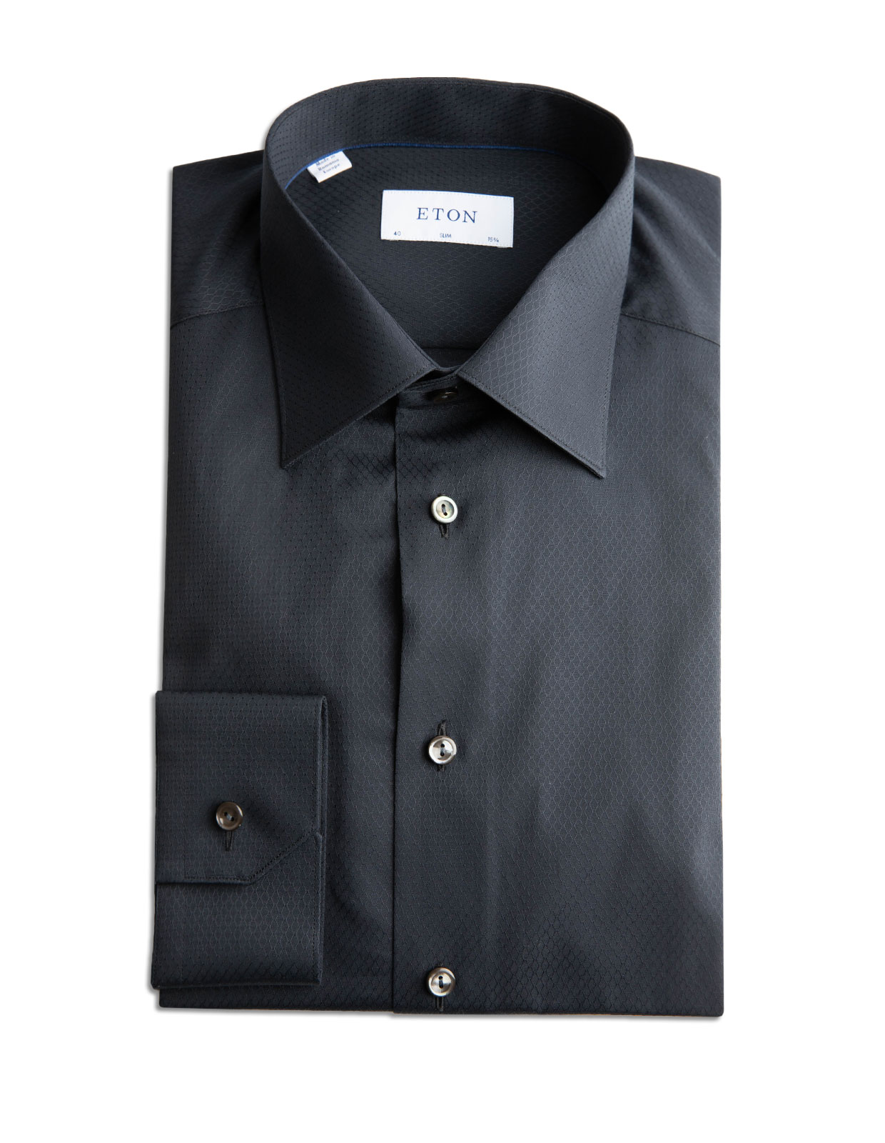 Slim Fit Skjorta Svart