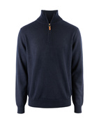 Tröja Zip Cashmere Marinblå M